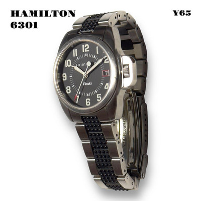美品 HAMILTON 腕時計 6301 HAMILTON Khaki 6301 Men's Watch Quartz Analog Round 34.3mm Silver
