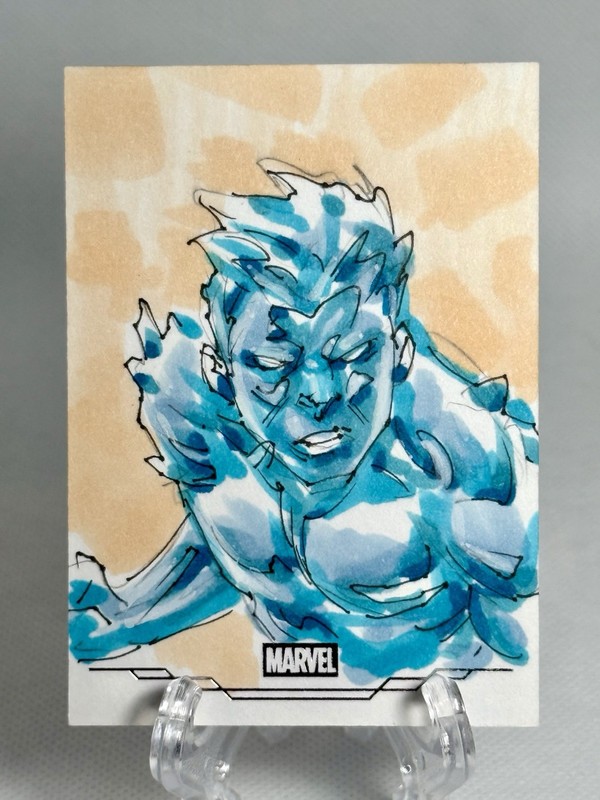 2026 Topps Chrome Marvel Iceman Sketch 1/1 DMN Artist