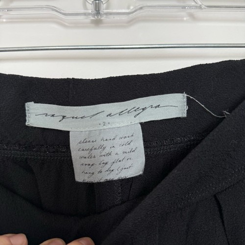 Raquel Allegra Liquid Black Rayon Pant in Black Size 2 - Picture 2 of 4