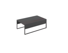 Designer schwarzer Couchtisch Büromöbel deluxe Kaffeetisch Holz Modern