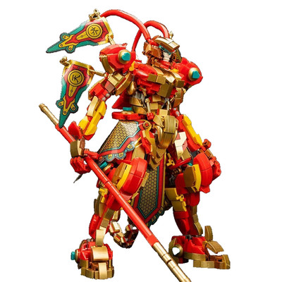 Monkey King Mech Bauset / 1629 Teile & 6 Figuren