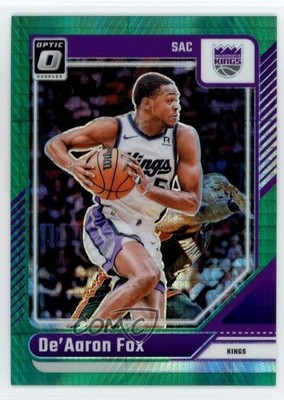 2024-25 Panini Donruss Optic Green Hyper Prizm /249 De'Aaron Fox #219 9cf