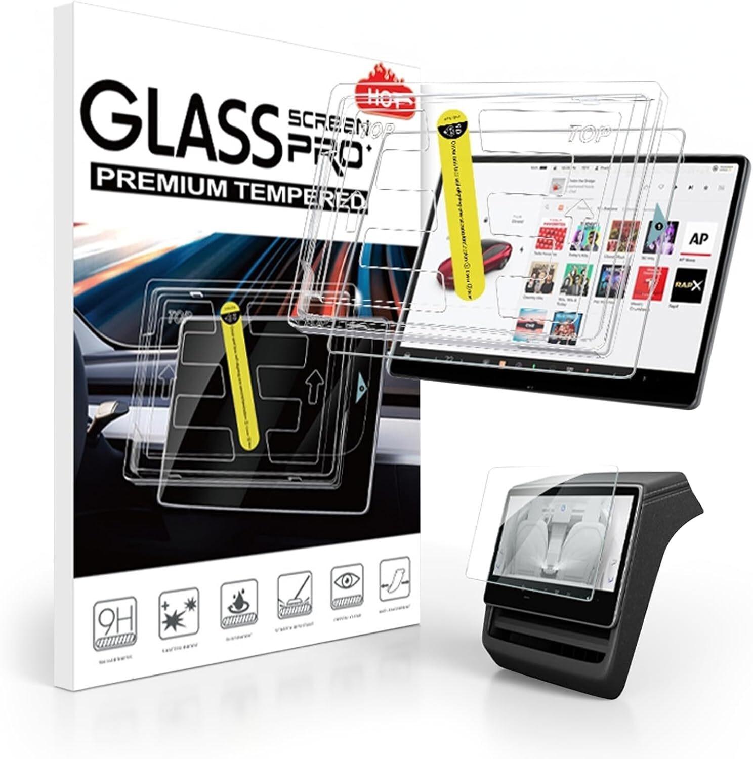 Tesla Model Y Juniper 2025-2026 Tempered Glass Screen Protector Matte 2-pack