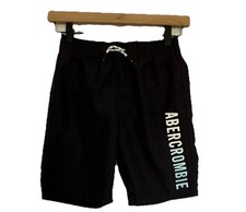 Abercrombie  Fitch Boys Swim Trunks Swimwear A F Size 7/8 Navy Blue Lined