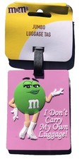 M & M's Jumbo Green Luggage 4” Tag Ms. Green “I Don't Carry My Own Luggage” NEW