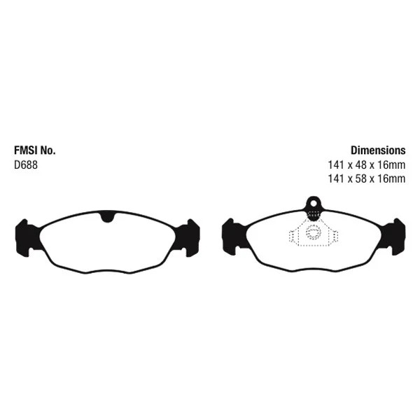 For Aston Martin DB7 97-98 EBC Redstuff Ceramic Low Dust Ceramic Rear Brake Pads