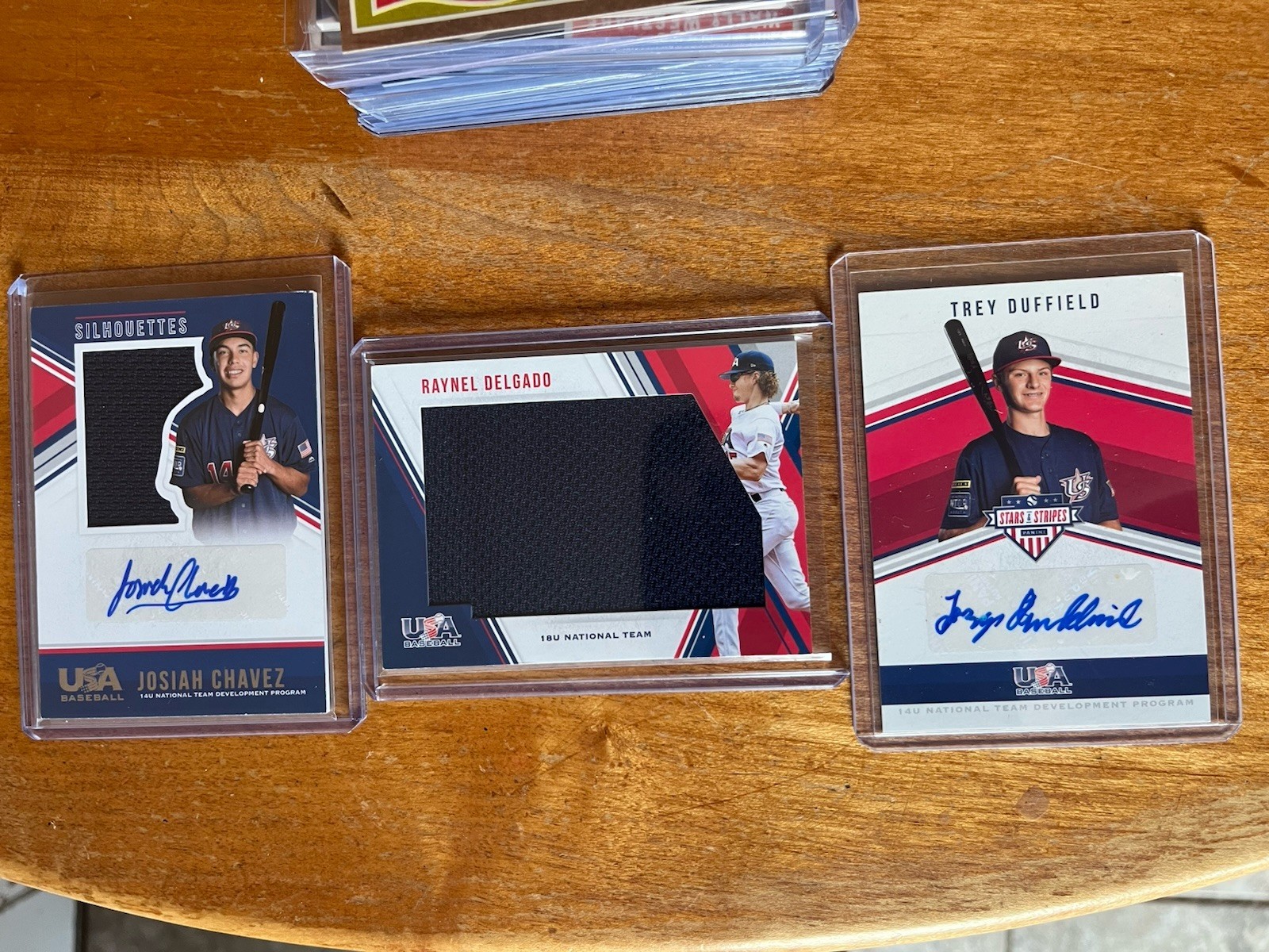USA Baseball Auto Patch Numbered Lot Delgado Chavez Duffield Panini
