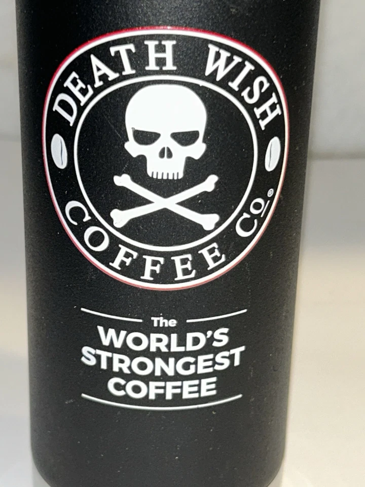 DEATH WISH CAFÉ 16 OZ KLEAN KANTEEN VASO AISLADO NEGRO TAZA DE VIAJE SIN TAPA Foto 2 de 4