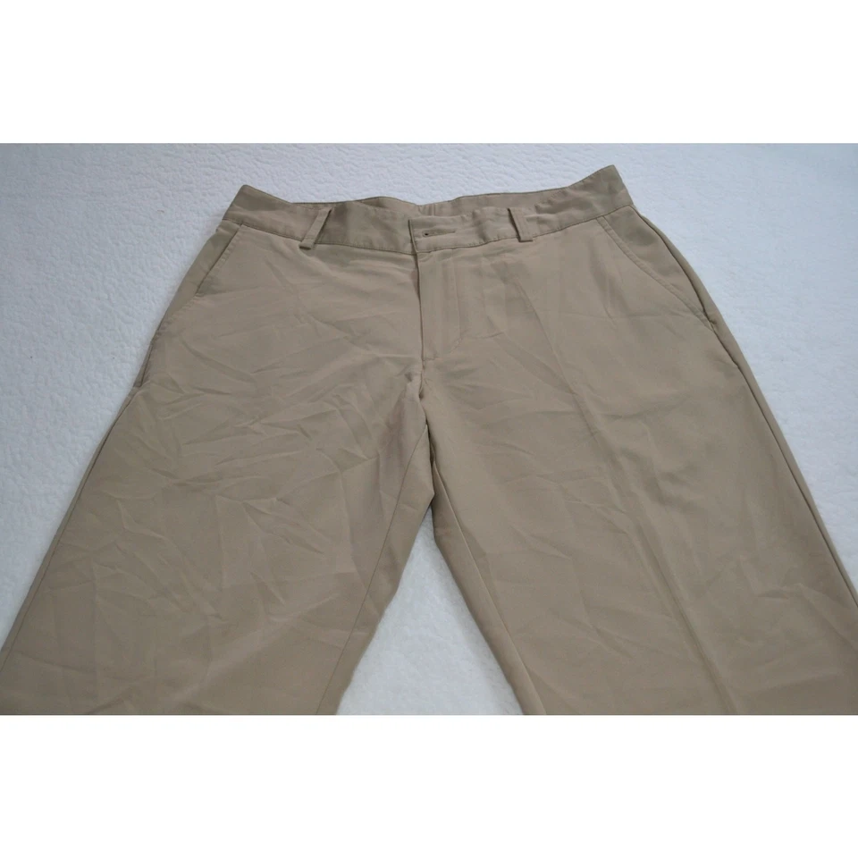 Pantalones de golf Adidas 48416 para hombre talla 32 x 32 bronceados ClimaLite rendimiento poliéster Foto 3 de 4