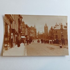 CREIFF - The High Street from St James Square ? Early Real Photo Postcard