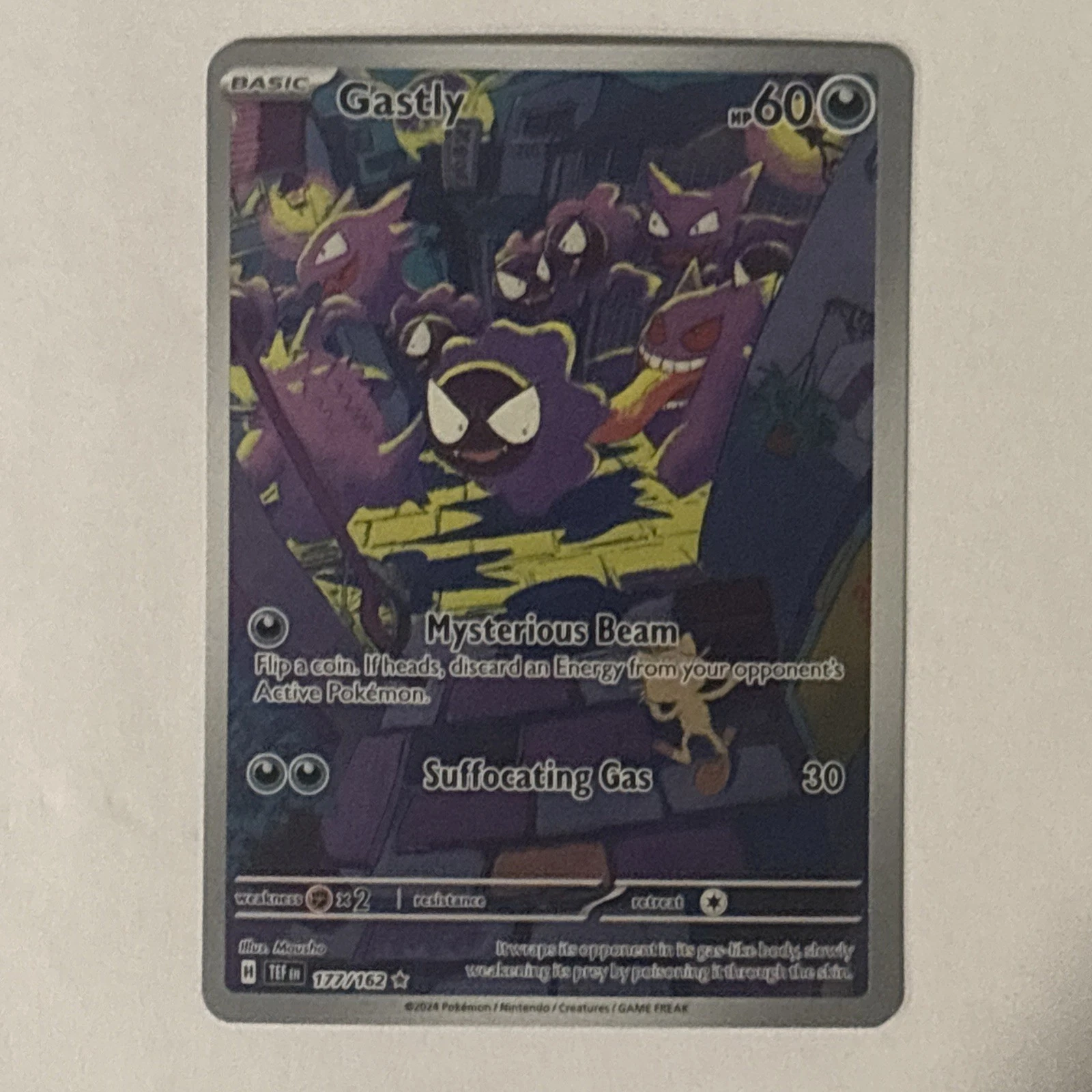 2024 Pokémon Temporal Forces - Gastly Illustration Rare Full Art S&V: 177/162