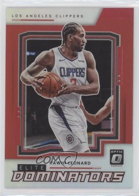 2021 Panini Donruss Optic Elite Dominators Red Prizm 55/99 Kawhi Leonard #19 ya6
