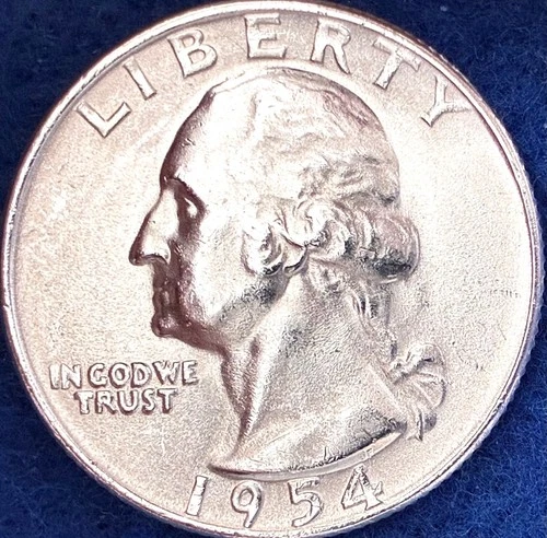 1954-D Washington Silver Quarter Ch BU++