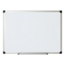 FORAY Melamine Dry-Erase Board, 24" x 36", White, Aluminum Frame, Silver