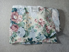 Vintage 1988 Crown Crafts Floral Bed Skirt Twin Virginia Damask Pleat Corner NOS