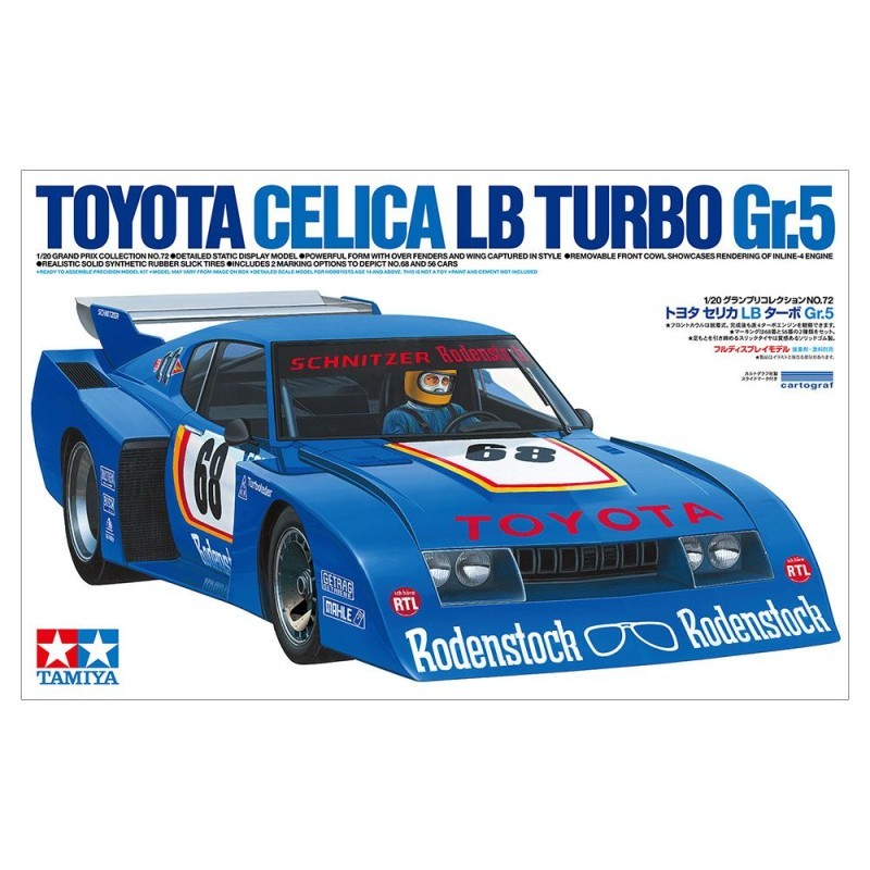 Maquette de voiture de sport à monter Toyota Celica LB Turbo Gr.5 Tamiya 1/20
