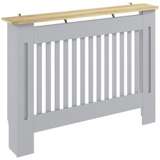 HOMCOM Radiator Cover Painted Slatted MDF Cabinet Lined Grill Refurbished