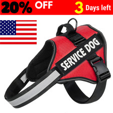 Service Dog Vest No Pull Harness Waterproof Handle ID Pocket + 10 ADA Info Cards