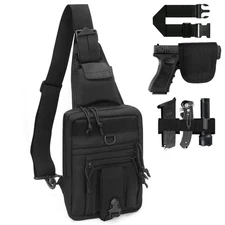 Tactical Chest Sling Pistol Bag Concealed Carry Handgun Chest Crossbody Pack ...