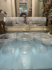 Bucket with lid  (1 L) Transparent 5x1 Litres - food-safe,sturdy empty