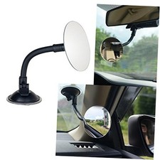 Suction Cup Car Baby Mirror, Adjustabe Long Arm HD Glass Suction Cup Round