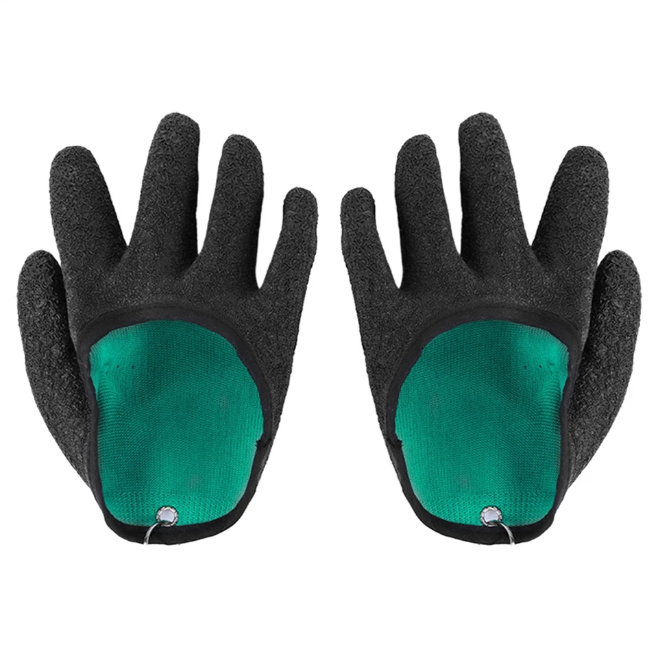 Guantes de Manejo de Peces Guantes Portátil Resistentes al Desgaste Mitón de Protección Foto 3 de 4