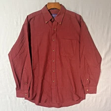 Pendleton Sir Pendleton Men's Medium Red Check 100% Wool L/S Button Down Shirt