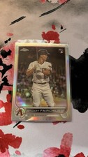 Topps 2022 Chrome Stuart Fairchild #156 Diamondbacks Rookie Refractor Card. rookie card picture