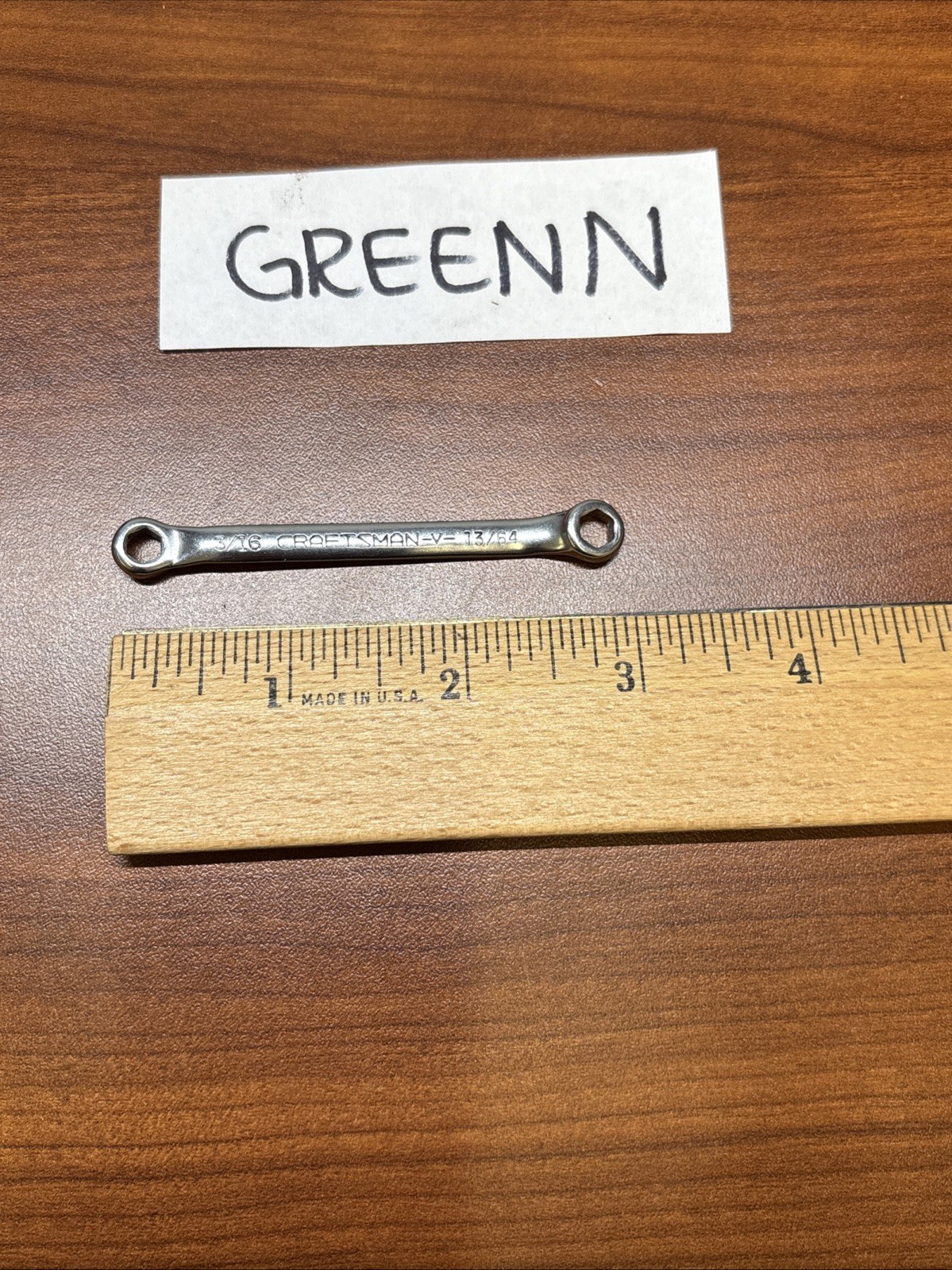 Craftsman 3/16" - 13/64" -V- 6 Point Double Box End Ignition Wrench USA