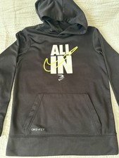 Lot of 2 Nike hoodies dri-fit Black / Gray size L Boys