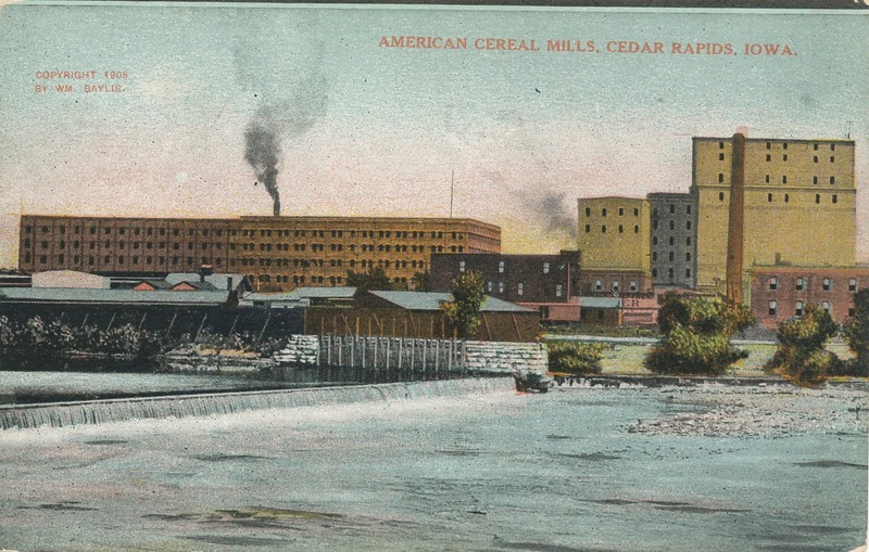 IA, CEDAR RAPIDS   AMERICAN CEREAL MILLS postcard