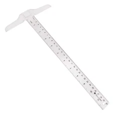 T-Square 30cm/12Inch Plastic Transparent T Ruler Double Side Measuring T-Ruler