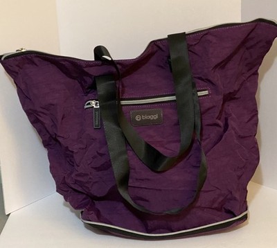 NEW Biaggi ZipSak 631116 Microfold Foldable Shopper Tote Bag in Two Tone Black