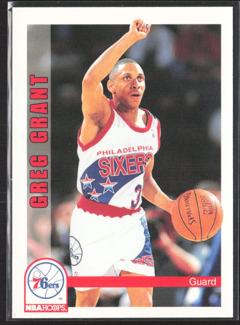 Greg Grant 1992-93 Hoops #444 Philadelphia 76ers