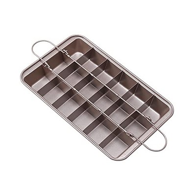 Brownie Pan with Dividers, Non-Stick Brownie Baking Pan, All Edges Brownie Pa...