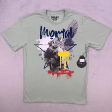 GOAT Mortal Sole Goat Smoke Green Graphic Unisex T shirt Size Large