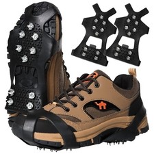 Ice Cleats Snow Traction Cleats Crampons for Shoes and Boots Non-Slip Oversho...