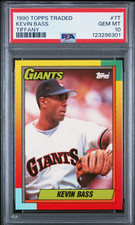 1990 TOPPS TRADED TIFFANY KEVIN BASS #7T SAN FRANCISCO GIANTS  PSA 10
