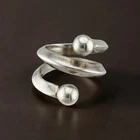 Vintage Modernist Sterling Silver Spiral Wrap Ring 11g