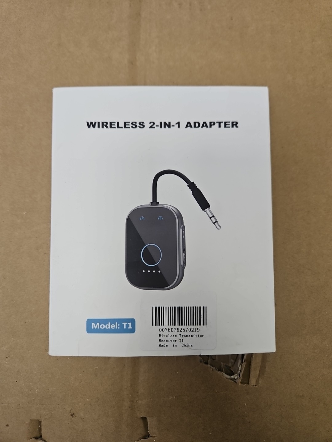 Bluetooth 5.0 Transmitter Receiver 2-in-1 Adapter for TV Gym Airplane Headphones