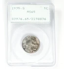 New Listing1935-S Buffalo Nickel PCGS MS65 Rattler OGH