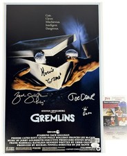 Howie Mandel, Joe Dante, & Zach Galligan signed 12x18 Poster Gizmo, Director, Bi