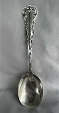 6 1/2" Rare Antique Sterling Silver H.H. Curtis Ornate Bouillon Spoon Serving