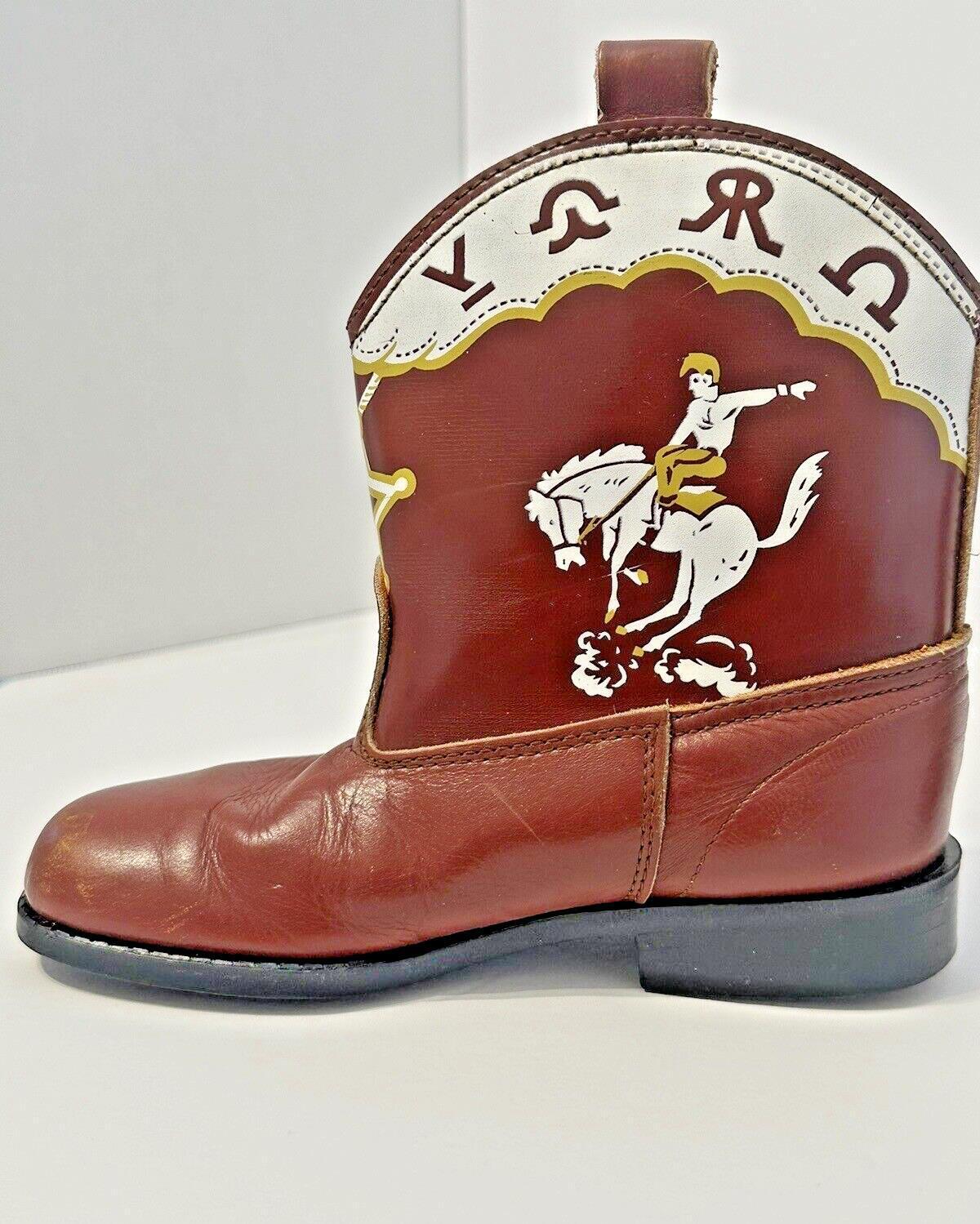Sears Childs Brown Leather Cowboy/Girl Kids Vinta… - image 10