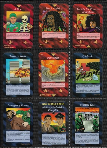 All 200 UL Common Set 1995 ILLUMINATI INWO Card Game New World Order NUKE