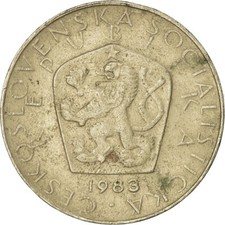 #728768 Coin, Czechoslovakia, 5 Korun, 1983, EF(40-45), Copper-nickel, KM:60