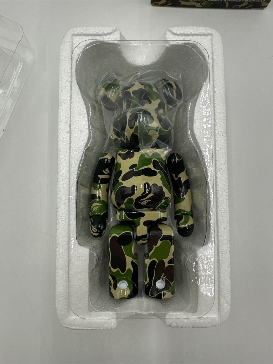 Medicom Bape Play ABC Green Camo Bearbrick 200% Metal Chogokin 