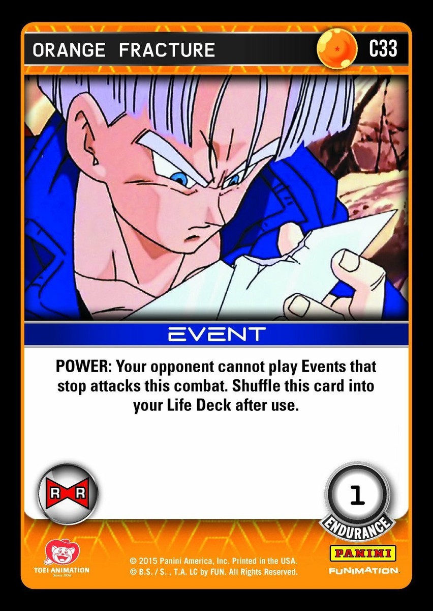 DBZ Dragon Ball Z TCG Card Panini Evolution C33 Orange Fracture | eBay