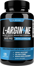 Premium L Arginine Pills 1920 MG - 120 VCAPS AAKG Nitric Oxide Precursor, L-C...