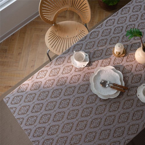 Dining Kitchen Tablecloth Tassel Crochwt Hollow Out Table Cloth Cover Vintage - Picture 21 of 49